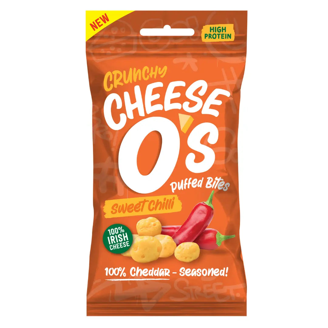 Cheese O's Crunchy Cheese Puffed Bites - Sweet Chilli 25g - Sweet Victory Products Ltd