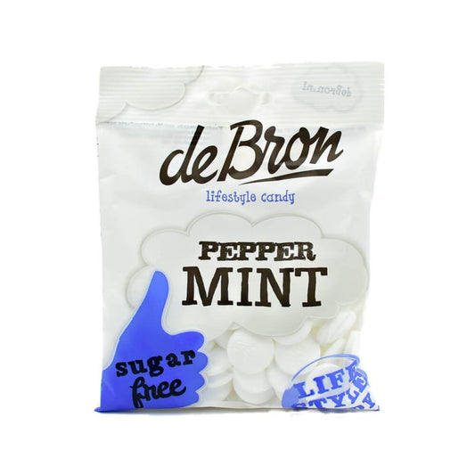 de Bron - Sugar Free Hard Peppermint Sweets 100g - Sweet Victory Products Ltd