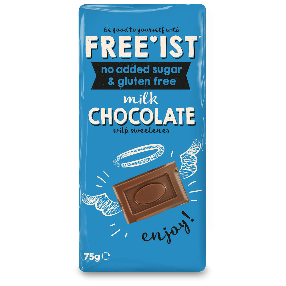 FREE'IST SUGAR FREE GLUTEN FREE MILK CHOCOLATE 75g - Sweet Victory Products Ltd