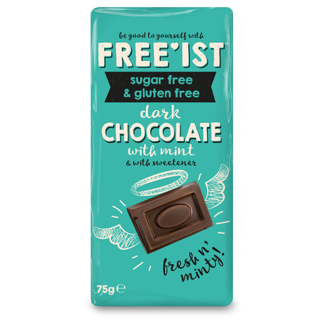 FREE'IST SUGAR FREE DARK CHOCOLATE WITH MINT 75g - Sweet Victory Products Ltd