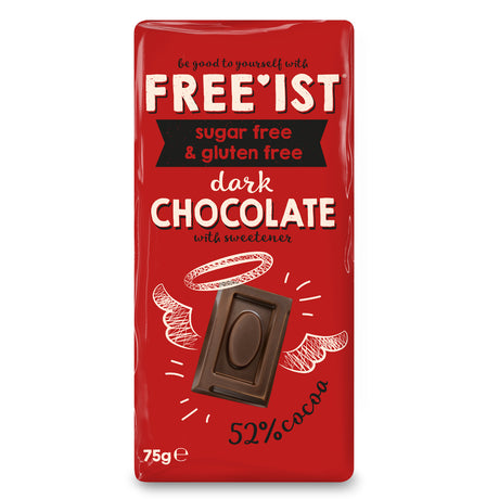 FREE&rsquo;IST SUGAR FREE GLUTEN FREE DARK CHOCOLATE 75g - Sweet Victory Products Ltd