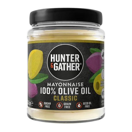 Hunter &amp; Gather 100% Olive Oil Mayonnaise - Classic 240g - Sweet Victory Products Ltd