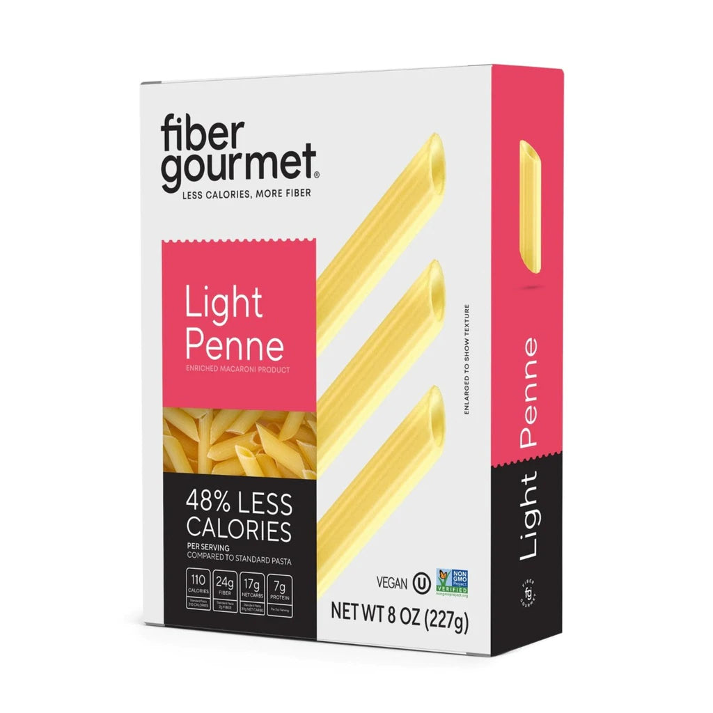 Fiber Gourmet NEW Light Penne Pasta 224g - Sweet Victory Products Ltd