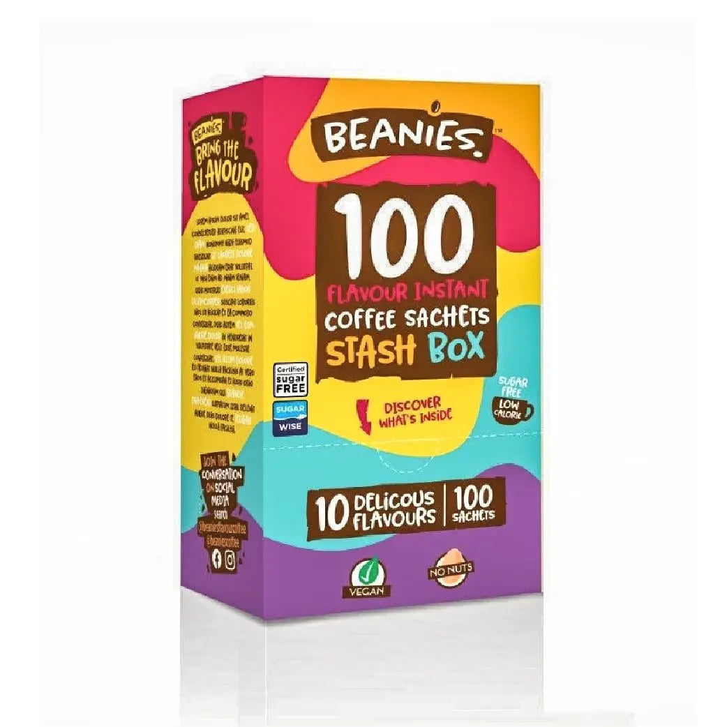 Beanies Coffee Variety Stash Pack 100 Sticks (100x 2g) BBE: 08/23 - Sweet Victory Products Ltd