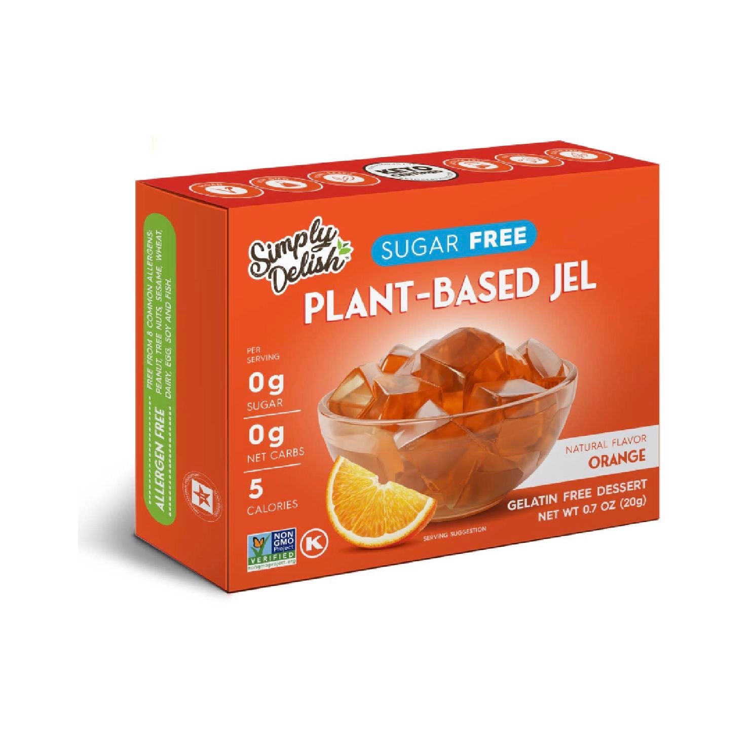 Simply delish Sugar Free Vegan Jelly Dessert Orange 44g - Sweet Victory Products Ltd