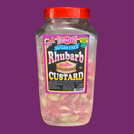 Sugar Free Rhubarb &amp; Custard Sweets 200g - Sweet Victory Products Ltd