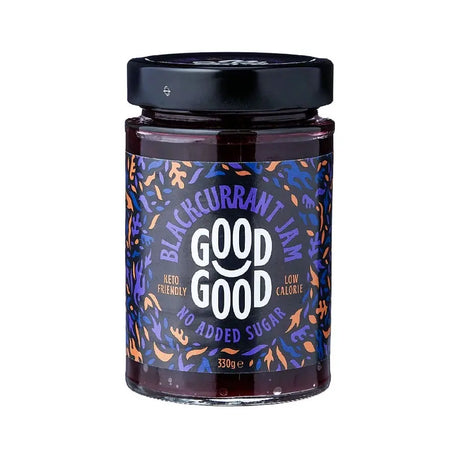 Good Good No Added Sugar Keto Blackcurrant Jam 330g - Sweet Victory Products Ltd