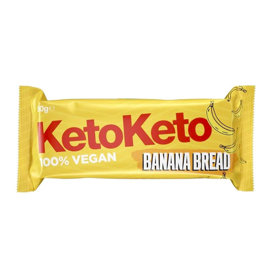 KetoKeto Banana Bread Low Carb No Added Sugar Biscuit Bar 50g - Sweet Victory Products Ltd
