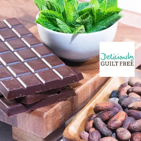 Deliciously Guilt Free 70% Dark Chocolate Mint Bar 100g - Sweet Victory Products Ltd