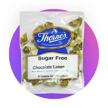 Thornes Sugar Free Sweets Chocolate limes 90g - Sweet Victory Products Ltd