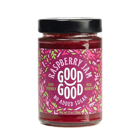 Good Good No Added Sugar Keto Raspberry Jam 330g - Sweet Victory Products Ltd