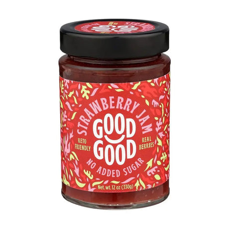 Good Good No Added Sugar Keto Strawberry Jam 330g - Sweet Victory Products Ltd