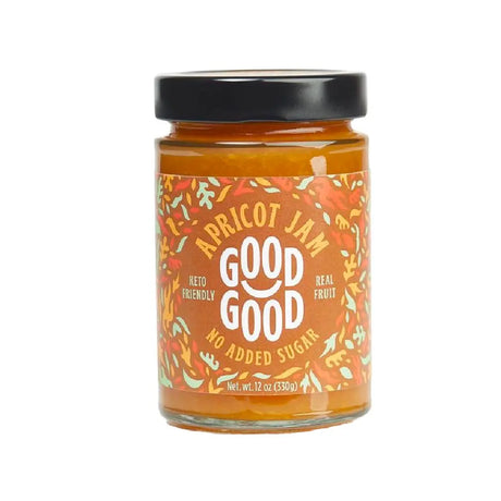 Good Good No Added Sugar Keto Apricot Jam 330g - Sweet Victory Products Ltd