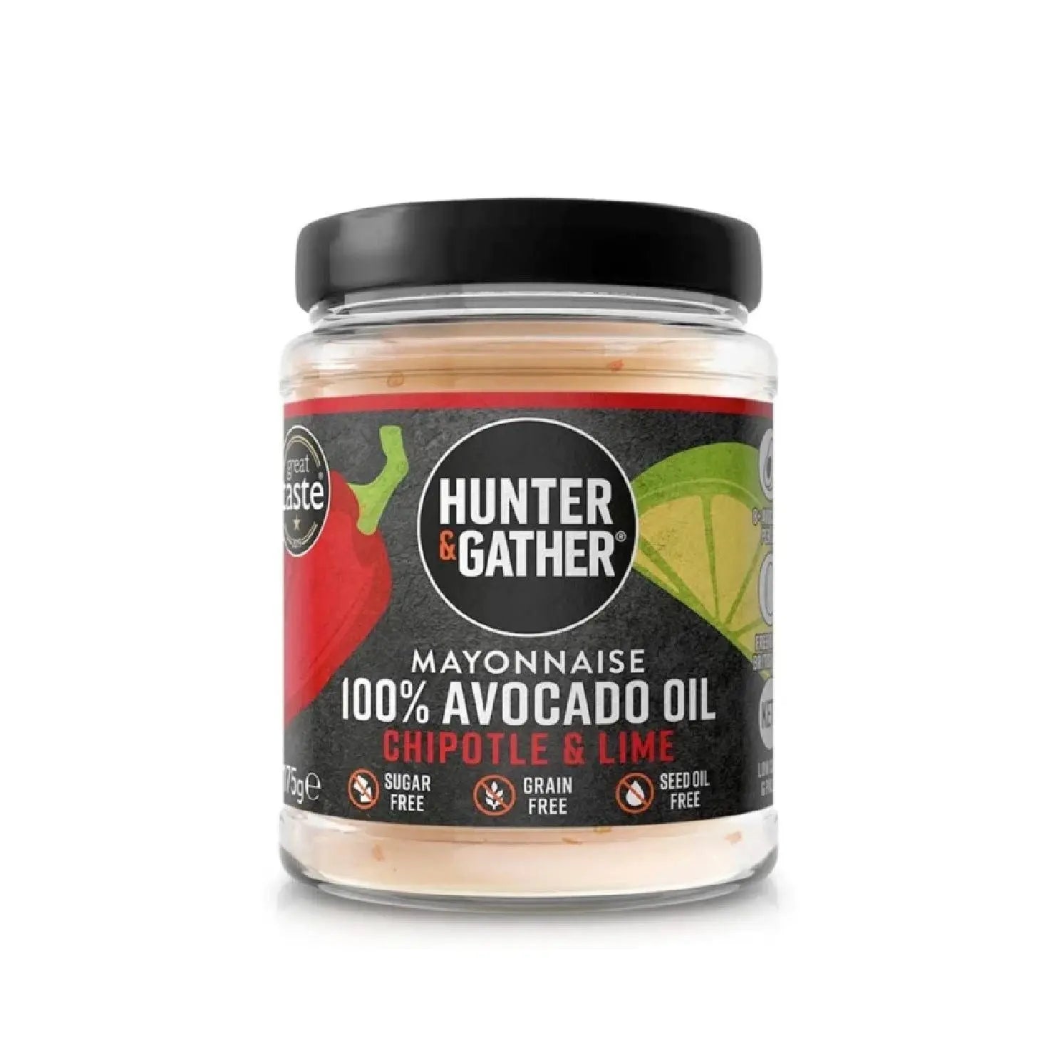 Hunter &amp; Gather Avocado Oil Mayonnaise - Chipotle and Lime 175g - Sweet Victory Products Ltd