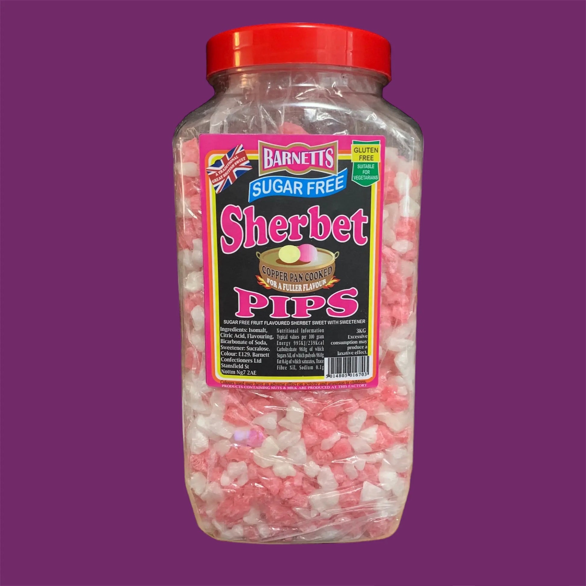 Barnett's Sugar Free Sherbet Pips Sweets 200g - Sweet Victory Products Ltd