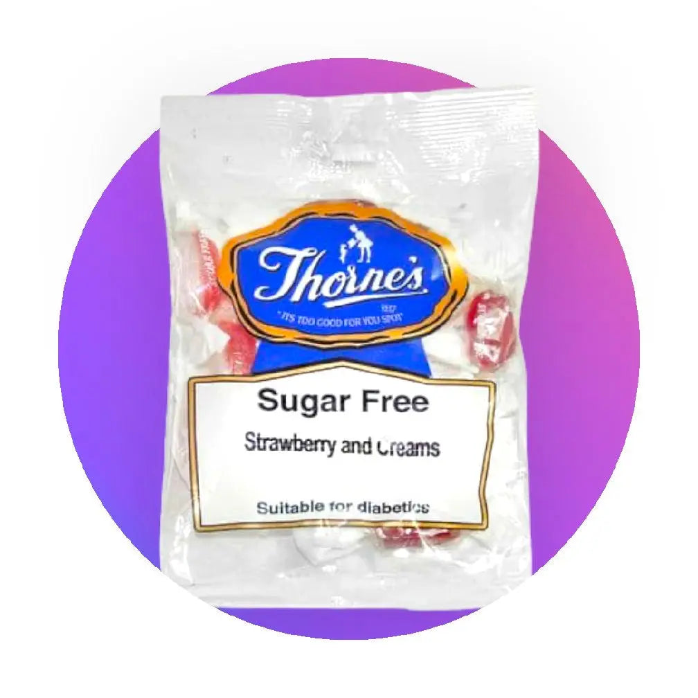 Thornes Sugar Free Sweets Strawberry and Cream 90g - Sweet Victory Products Ltd