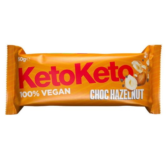 KetoKeto Choc Hazelnut Vegan Keto Biscuit Bar 50g - Sweet Victory Products Ltd
