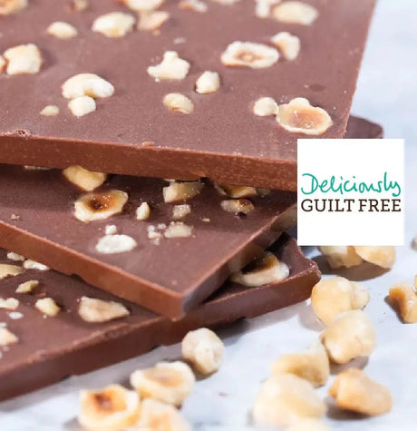 Deliciously Guilt Free Hazelnut Milk Chocolate Bar 100g - Sweet Victory Products Ltd