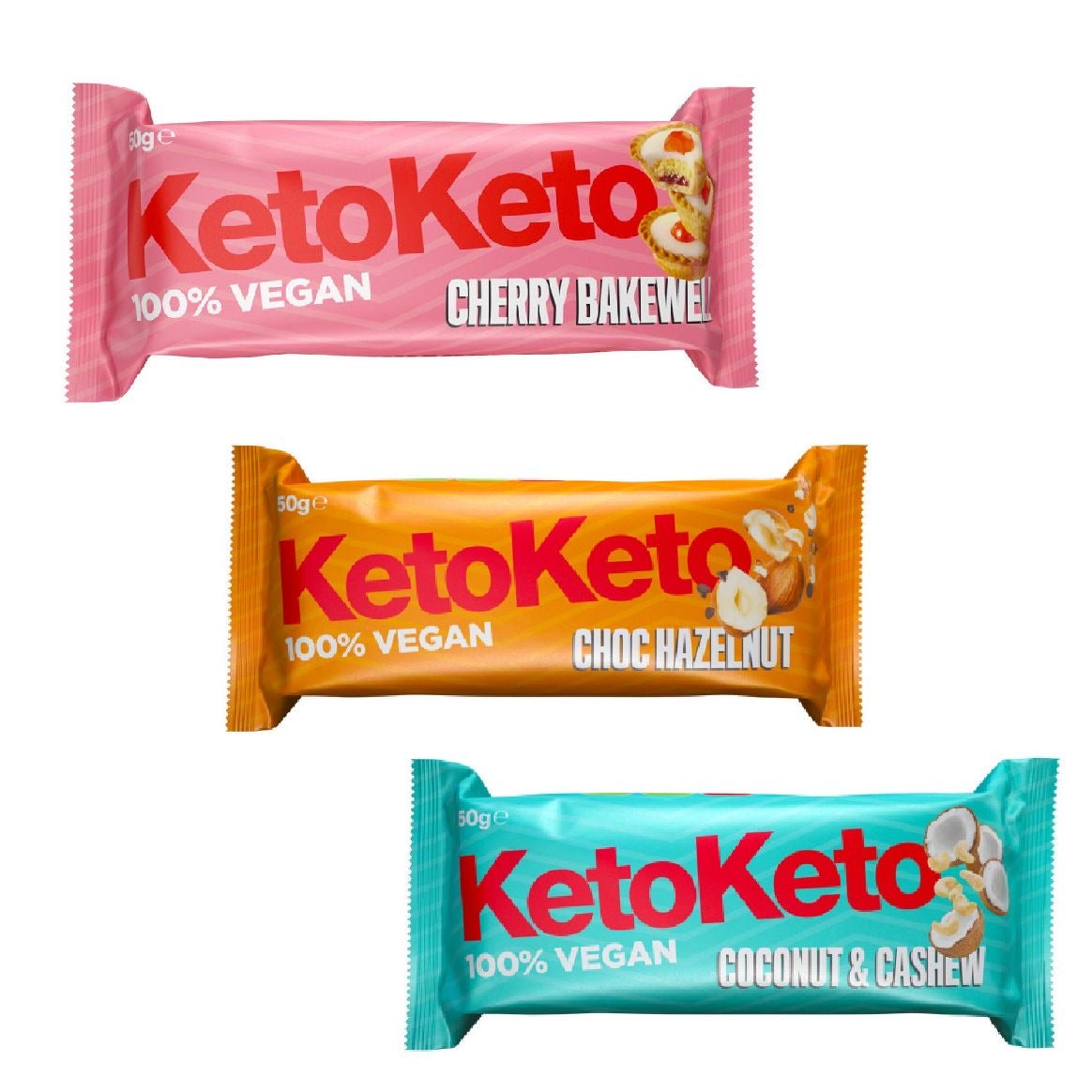 KetoKeto Choc Hazelnut Vegan Keto Biscuit Bar 50g - Sweet Victory Products Ltd