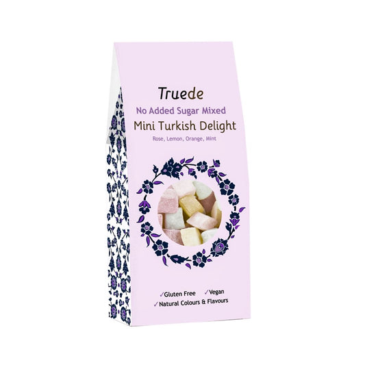 Truede No Added Sugar Mixed Flavour Mini Turkish Delights 150g - Sweet Victory Products Ltd
