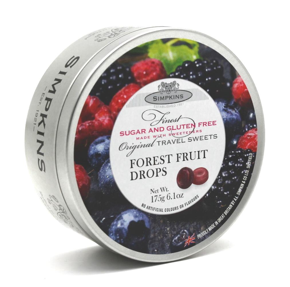 Simpkins Sugar Free Forest Fruits Drops Travel Tin - Sweet Victory Products Ltd