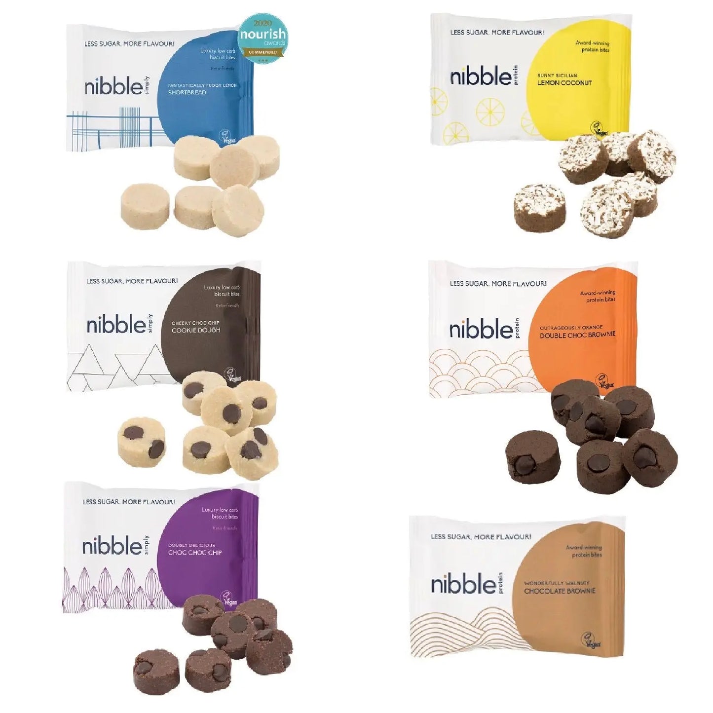 Nibble Simply Fantastically Fudgy Lemon Shortbread Protein Bites 36g - Sweet Victory Products Ltd