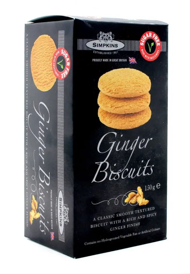 Simpkins Sugar Free Ginger Biscuits 150g - Sweet Victory Products Ltd