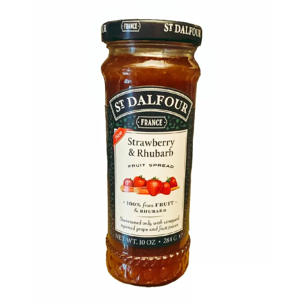 St. Dalfour Strawberry and Rhubarb Preserve Spread - Sweet Victory Products Ltd