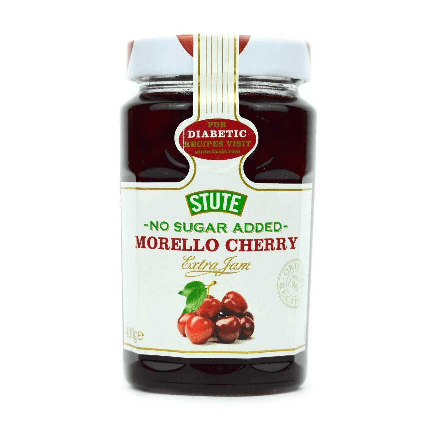 Stute No Added Sugar Morello Cherry Extra Jam 430g - Sweet Victory Products Ltd