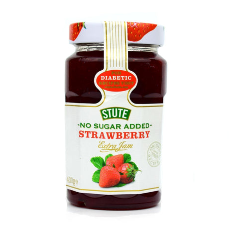 Stute No Added Sugar Strawberry Extra Jam 430gm - Sweet Victory Products Ltd
