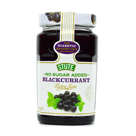 Stute No Sugar Added Blackcurrant Jam 430g - Sweet Victory Products Ltd