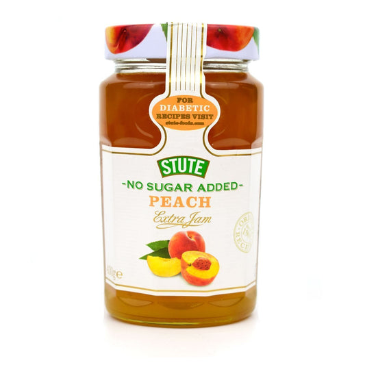 Stute No Sugar Added Peach Jam 430g - Sweet Victory Products Ltd