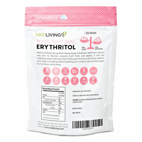 NKD Living Powdered Erythritol Icing Sugar Alternative 200g - Sweet Victory Products Ltd