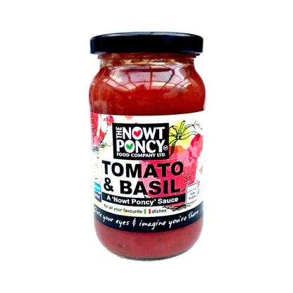 Nowt Poncy Tomato and Basil Sauce 350g - Sweet Victory Products Ltd