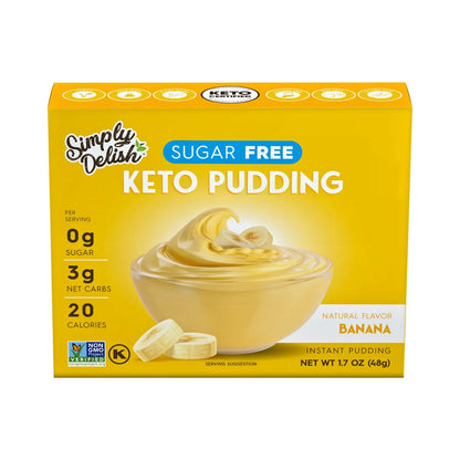Simply delish Sugar Free Instant Pudding Mix Banana 48g - Sweet Victory Products Ltd
