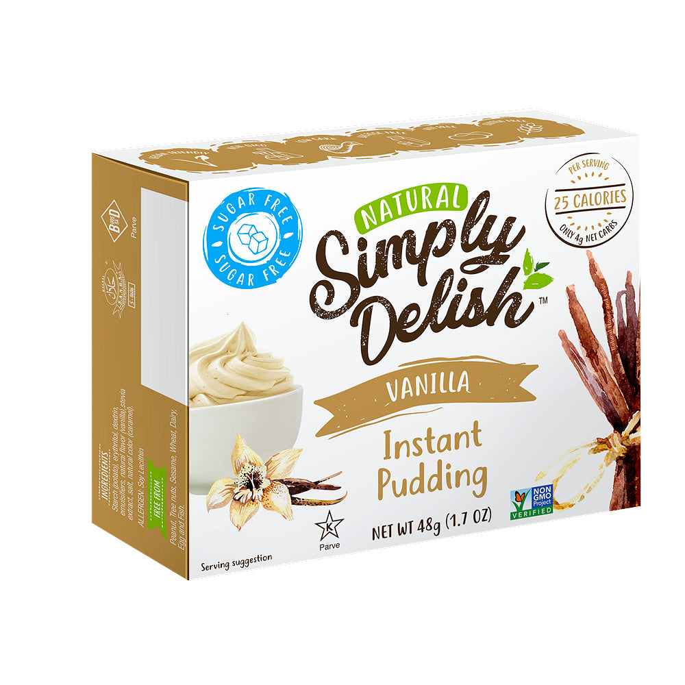 Simply delish Sugar Free Instant Pudding Mix Vanilla 44g - Sweet Victory Products Ltd