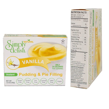 Simply delish Sugar Free Instant Pudding Mix Vanilla 44g - Sweet Victory Products Ltd