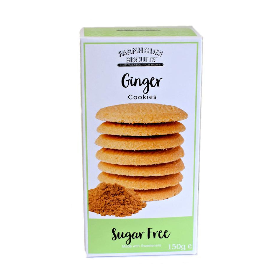 Sugar Free Mild Ginger Farmhouse Biscuits 150g - Sweet Victory Products Ltd