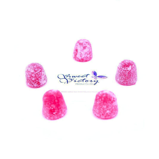 de Bron Sugar Free Raspberry Gum Drops Sweets 200g - Sweet Victory Products Ltd