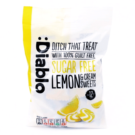 Diablo Sugar Free Lemon And Cream Sweets 75g - Sweet Victory Products Ltd