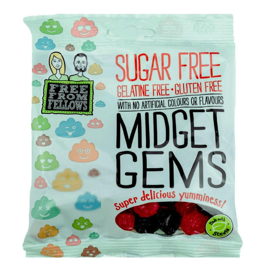 Sugar Free  Sweet Vegan Midget Gems - Free From Fellows - Sweet Victory Products Ltd