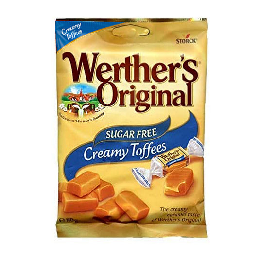 Werther&rsquo;s Original Sugar Free Creamy Toffees 80g - Sweet Victory Products Ltd