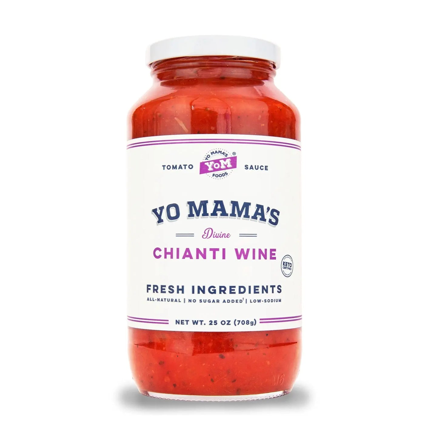 Yo Mama's Keto No Added Sugar Sauce - Chianti Wine 708g - Sweet Victory Products Ltd
