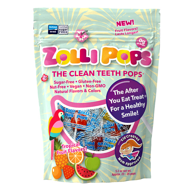 Zollipops Sugar Free Tropical Lollipops X25 - Sweet Victory Products Ltd