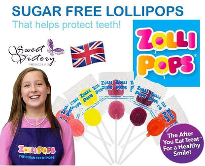 Zollipops Sugar Free Lollipops X25 - Sweet Victory Products Ltd